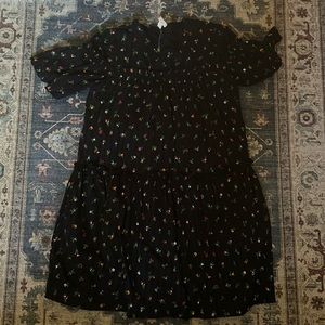 Crewcuts kids floral black dress